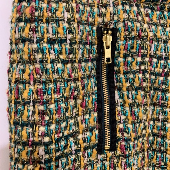 J.Crew Green Tweed Miniskirt - Picture 3 of 7